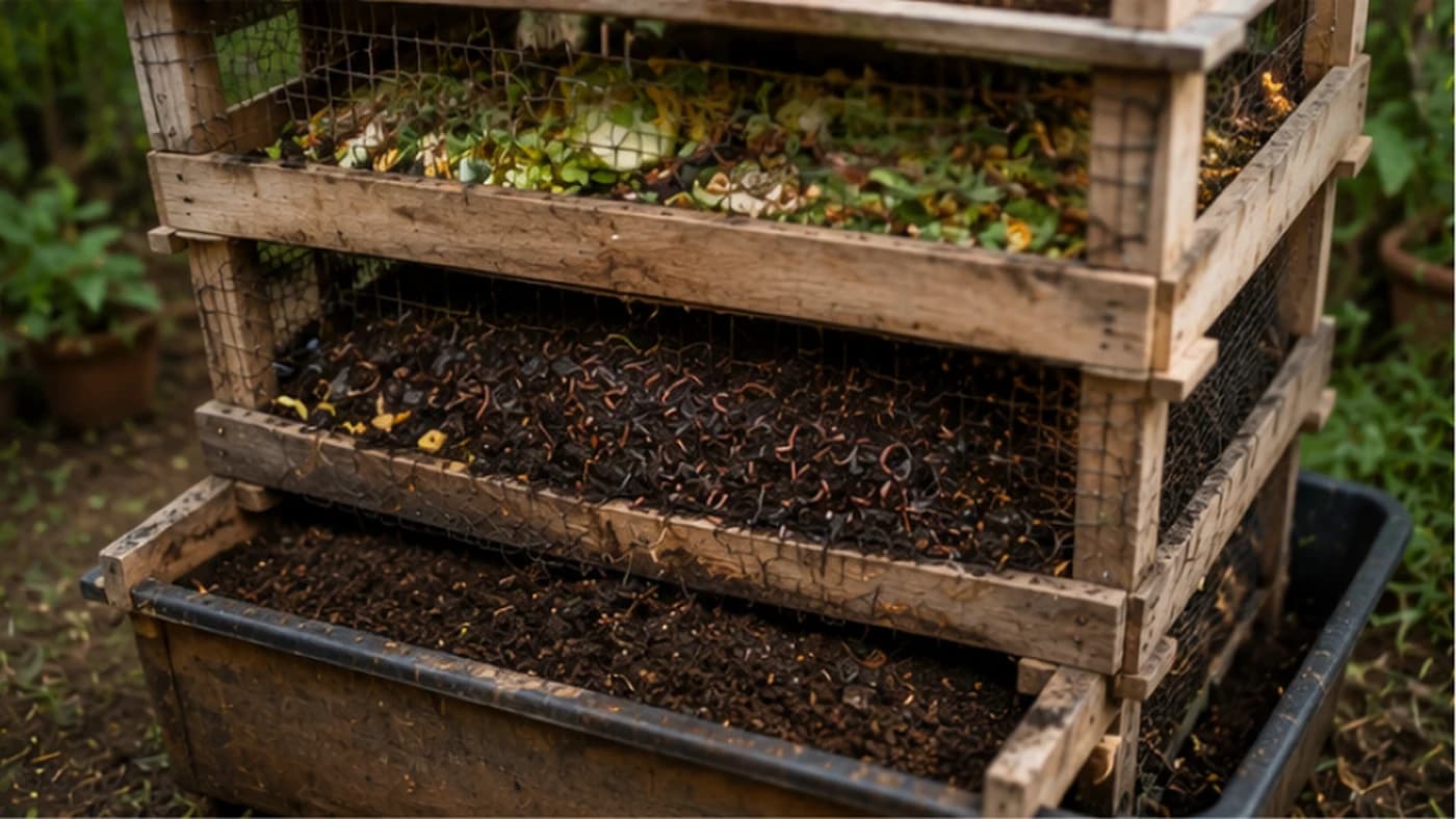Continuous Flow-Through Worm Bins: Vermicompost Without the Digging