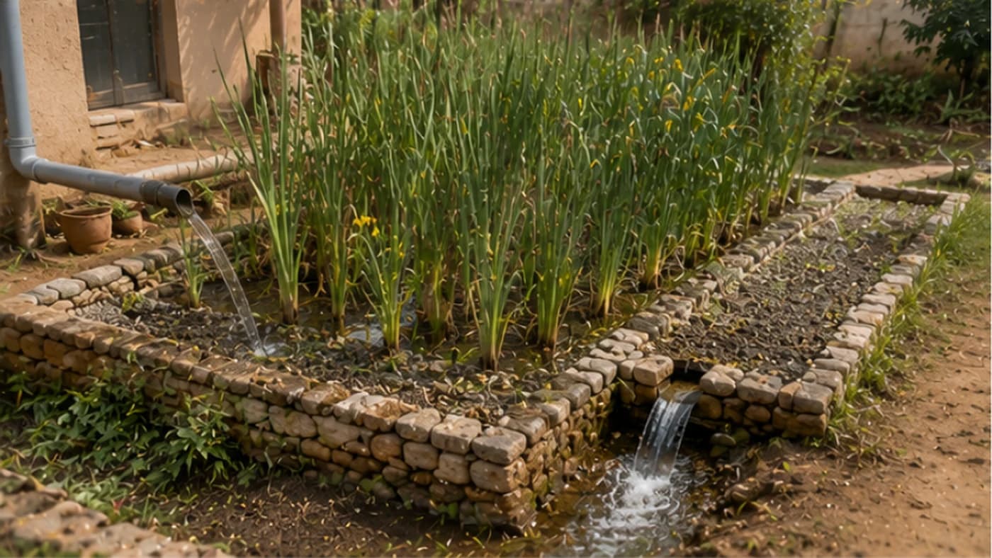 કુદરતી ગ્રેવોટર ફિલ્ટ્રેશન: સ્નાન અને સિંકના પાણીને સિંચાઈમાં ફેરવો