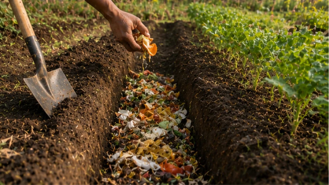 Trench Composting for Beginners: Bury Your Kitchen Waste Straight Into the Bed