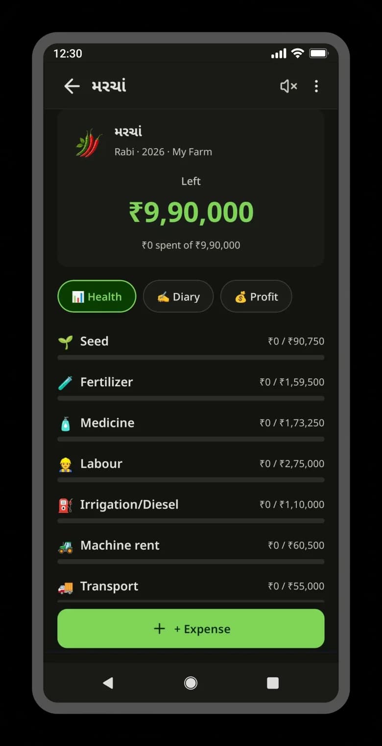 खेती कैलकुलेटर — Khetiyaar app screen